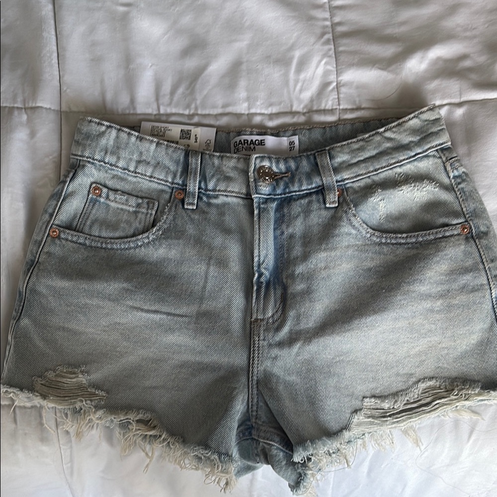 Garage Women's Light Blue Denim Shorts